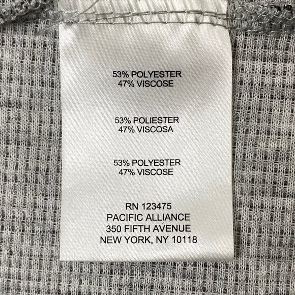 Jones New York Women's size Small Long Sleeved Knit Top Gray Hi Low Hemline - Picture 8 of 9